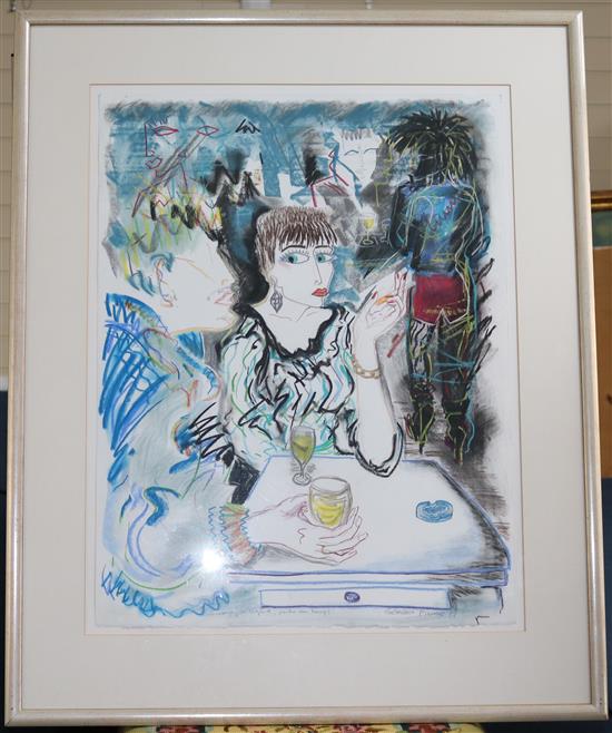 Frederic Pierre (1951-) Un Visage, Un Regard, Perdre son Temps 26 x 20in.